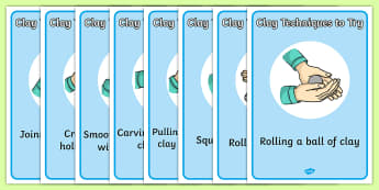 Clay Techinques to Try Display Posters - clay, techniques, try, display, posters