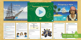 Pirate Ships Sound Story Chapter 2 Follow Up Lesson Ideas - Pirates, Pirate Ships, immersive audio, what are sound stories, knots, to be, sailing, seascape, art