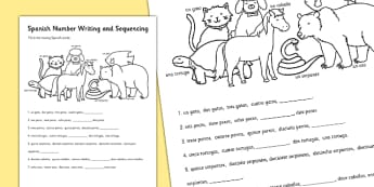 Spanish Numbers 1 10 Sequencing - number, Spain, sequencing