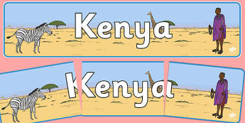 Kenya Display Banner - Kenya, Kenian, display, banner, sign, poster, Africa, country, world, African, Nairobi, East Africa