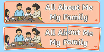 All About Me: My Family Display Banner