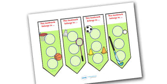 Sport Sticker Reward Bookmarks (30mm) - Sport Reward Bookmarks (30mm), reward bookmarks, sport, bookmarks, reward, 30mm, stickers, twinkl stickers, award, certificate, well done, behaviour management, behaviour, sport, sports, football, netball, gymn