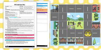 Bee Bot Road and Buildings Mat EYFS Adult Input Plan and Resource Pack