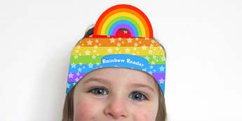 Rainbow Reader Award Headband - reading, reading award, award