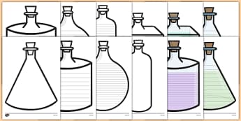 Potion Bottle Writing Frames - potion bottle, writing frames, magic, potions, magic potions, bottle