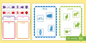 Color Sorting Activity - Common Core, Math, shapes, geometry, attributes of shapes, 