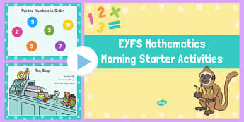 EYFS Mathematics Morning Starter Activities PowerPoint