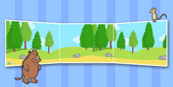 The Gruffalo Small World Background - The Gruffalo, resources, mouse, fox, owl, snake, Gruffalo, fantasy, rhyme, story, story book, story book resources, story sequencing, story resources, Small World, backdrop, background, scenery, small world area,