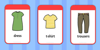 Clothing Flashcards - clothing, flashcards, clothes, cards, flash
