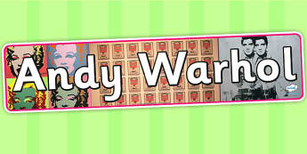Andy Warhol Display Banner - art, artist, header, display, design