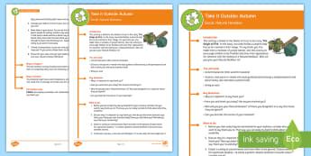 KS2 Take It Outside: Autumn Social - Natural Necklace Activity - Little Acorns, Outdoor and Woodland Learning, Wonder Investigate Learn Discover, Forest School, Outd