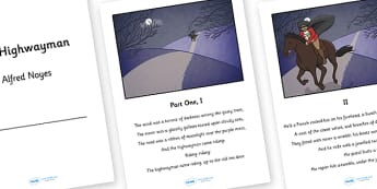 The Highwayman Poem Booklet - the highway man, highway man, highwayman poem, the highwayman poem, highwayman poem booklet, poem, ks2 poem, ps2 poetry