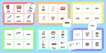 Mixed CVC Word Bingo and Lotto Activity Pack - mixed, cvc, bingo, activity