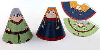 Viking Cone People - viking, history, people, cone, craft, paper