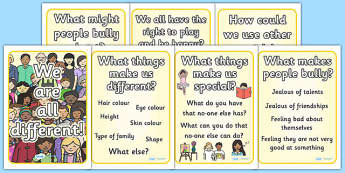 We Are All Different Display Poster - we are all different, poster, bullying, diversity, discrimination, behaviour, display poster, acceptance, differences