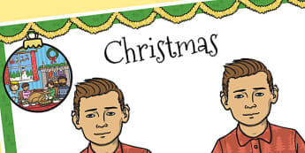 A4 British Sign Language Sign for Christmas Left Handed - sign