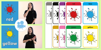 Colours British Sign Language (BSL) Video Pack  - colours, british sign language, bsl, hearing impaired, makaton, SSE, deaf, deaf student, deaf pupil,