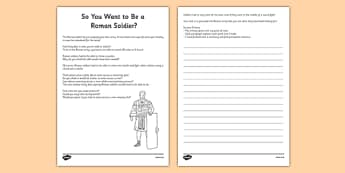 The Roman Army Persuasive Writing CfE First Level - CfE, Social Studies, History, Romans, Army