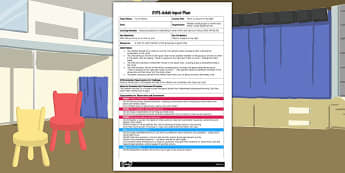 There's a Space on My Right EYFS Adult Input Plan - adult input