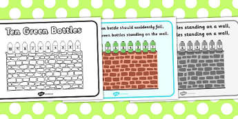 Ten Green Bottles Sequencing - Ten Green Bottles,10 Green Bottles, sequencing, nursery rhyme, rhyme, rhyming, nursery rhyme story, nursery rhymes, counting rhymes,counting backwards, subtraction, one less than, 