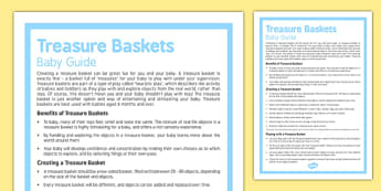 Guide to Treasure Baskets for Babies - Baby, play, entertain, heuristic, treasure, basket