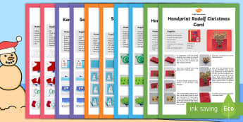 Christmas Holiday Craft Pack English/Afrikaans - December, celebrate, cut, paste, make, knip, plak, EAL