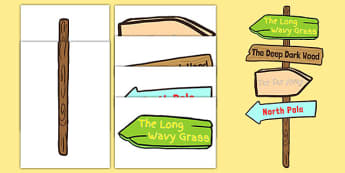 Story Sign Post Display - story sign post, display, story, sign, post, story display