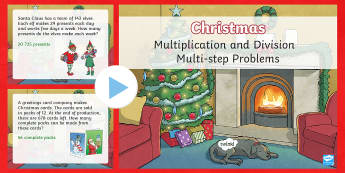 UKS2 Multiplication and Division Multi-step Word Problems PowerPoint