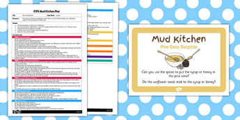 Pine Cone Surprise EYFS Mud Kitchen Plan and Prompt Card Pack