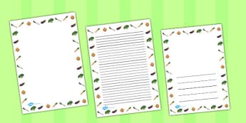 Vegetable Page Borders - pages, literacy, writing, frames, frame