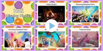 Holi Festival Display Photo PowerPoint - holi, festival, religion