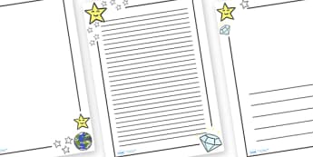 Twinkle Twinkle Little Star Page Borders - Twinkle, Twinkle, Little Star, Literacy, writing, page border, a4 border, template, writing aid, writing border, page template, nursery rhyme, rhyme, rhyming, nursery rhyme story, nursery rhymes, space, Twin