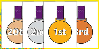 The Olympics Ordinal Numbers on Medals - Olympics, Olympic Games, sports, Olympic, London, 2012, Olympic torch, flag, countries, medal, Olympic Rings, mascots, flame, compete, tennis, athlete, swimming, race, 