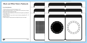 Black and White Pattern Flashcards for Babies - black and white resources for babies, EYFS, baby resources