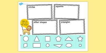 Shape Sort Cut and Stick Activity - 2D shape, sort, circle, triangle, square, rectangle, star, diamond, oval, shapes, sorting, cut and stick, cut, stick, cutting, cut out shapes, cut outs, cut-outs, 2D shapes, shape activities 