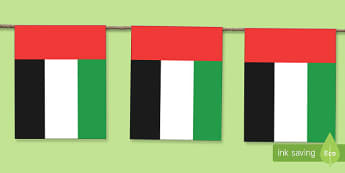UAE Flag  Display Bunting