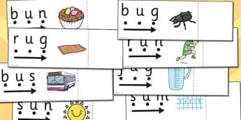 CVC Words u Read and Reveal - read, reveal, words, cvc, letter, u