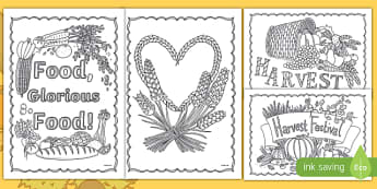 Harvest Mindfulness Colouring Pages