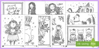 Traditional Tales Themed Mindfulness Colouring Pages