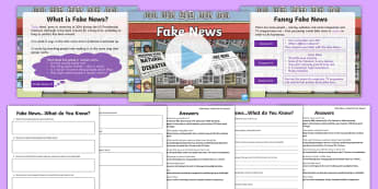 KS2 What Is Fake News? Resource Pack - fake news, scam, fake, facebook, social media, share, news, propaganda, presentation, activity sheet