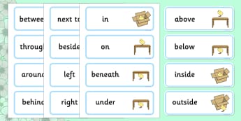 Spring Chick Themed Positional Language Vocabulary Cards - position, direction, positional, prepositions, vocabulary, maths, eyfs, early years, ks1, year 1, chick, spring, easter