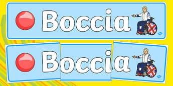 The Paralympics Boccia Display Banner - Boccia, ball, Paralympics, sports, wheelchair, visually impaired, 2012, display, banner, poster, sign, London, Olympics, events, medal, compete, Olympic Games