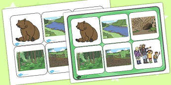 Bear Hunt Matching Cards and Board - bear hunt, matching cards