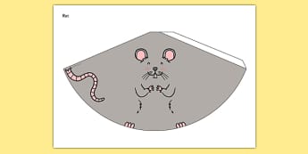 Rat Cone Character - rat, cone character, activity, craft, animal, rodent