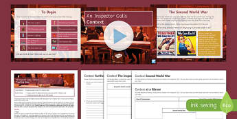 An Inspector Calls   Context Lesson Pack