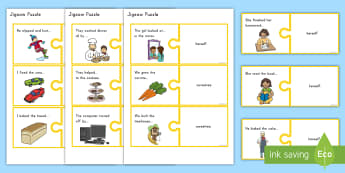 Reflexive Pronoun Jigsaw Puzzle - pronouns, reflexive, puzzle, activity, literacy