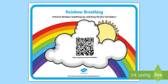 Mindfulness Rainbow Breathing Code Hunter - Mindfulness in the classroom mindfulness activities, mindfulness teaching resources, meditation, bre