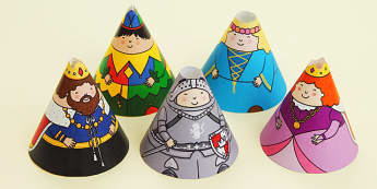 Castles and Knights Cone Characters - castles, knights, cone