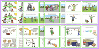 Outdoor Gross Motor Skills Area Challenge Cards - challenge