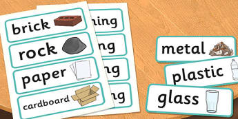 Year 2 Use of Everyday Materials Scientific Vocabulary Cards